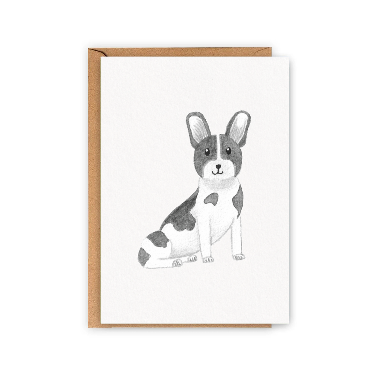 Carte aquarelle frenchie