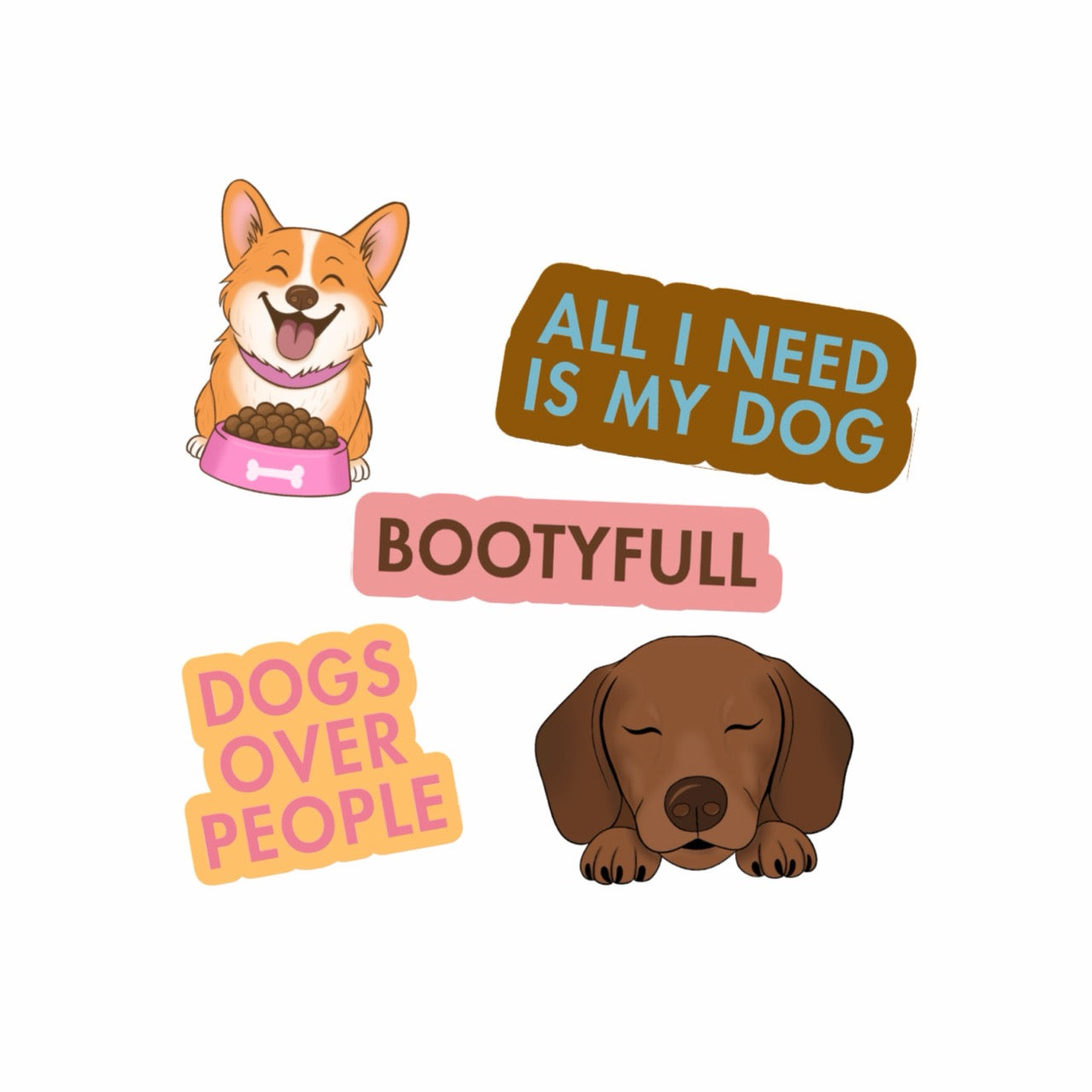 PACK STICKERS CUTE DOGS