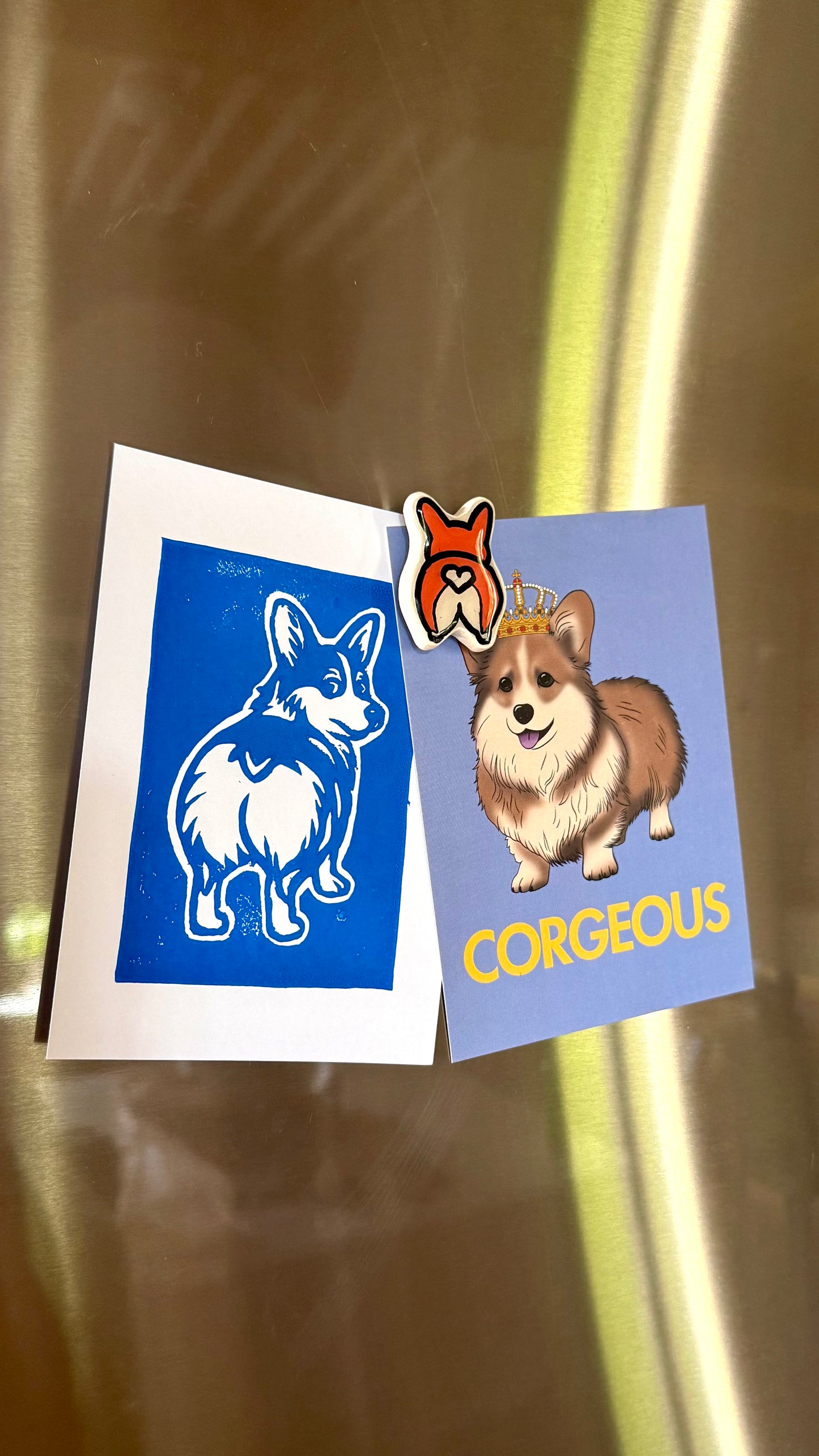 Magnet argile corgi booty
