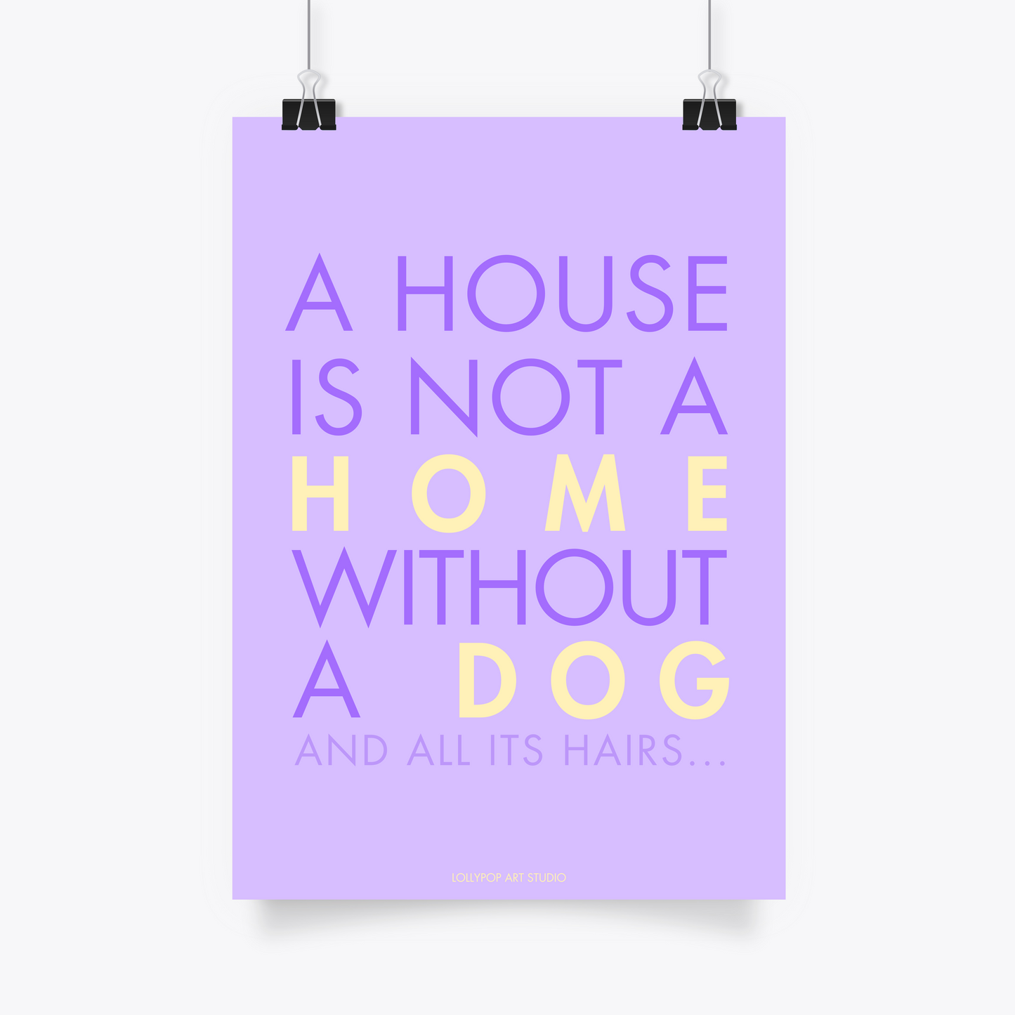 Affiche A4 HOME WITH A DOG