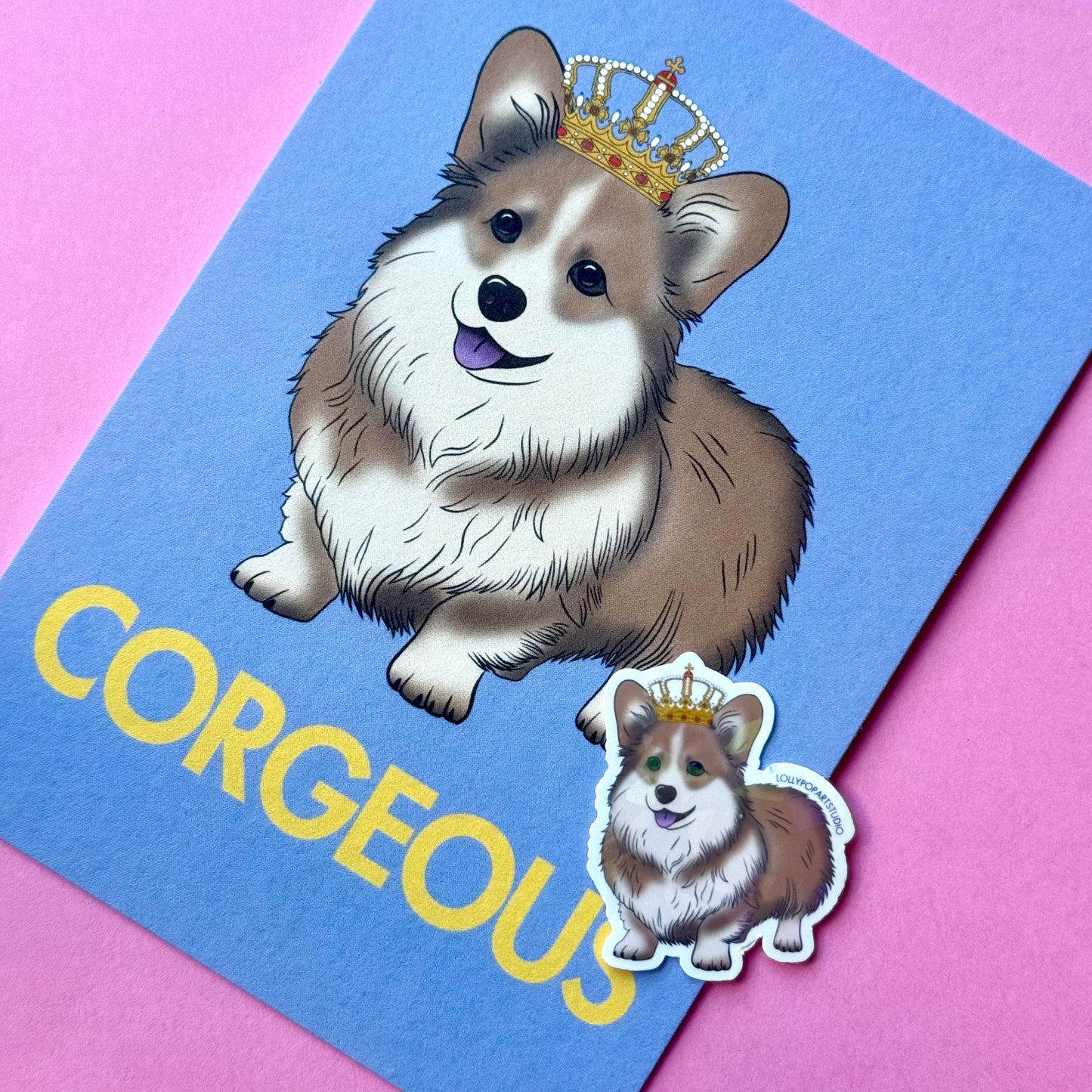 NEW Sticker Corgi