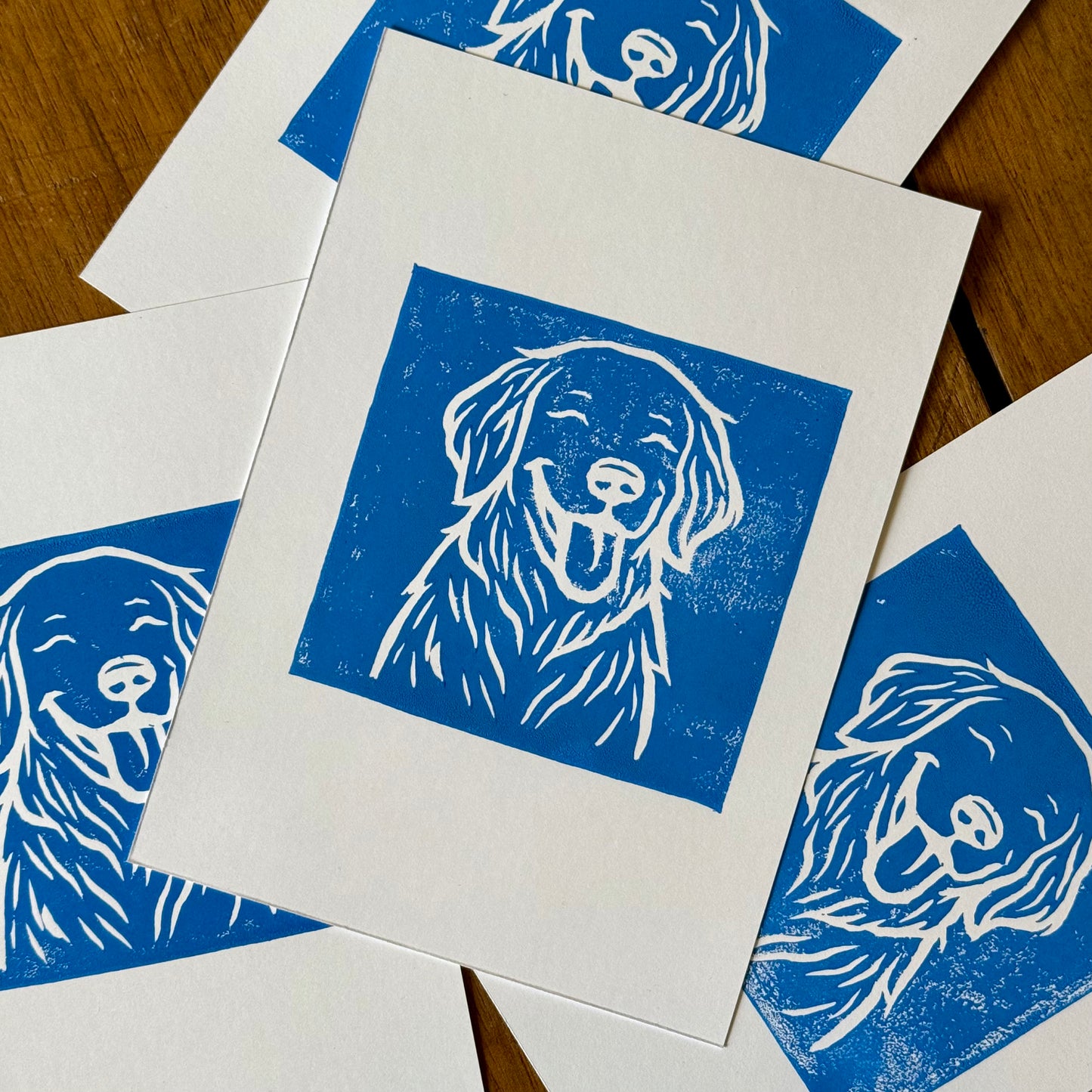 Linogravure A6 - Golden Mood
