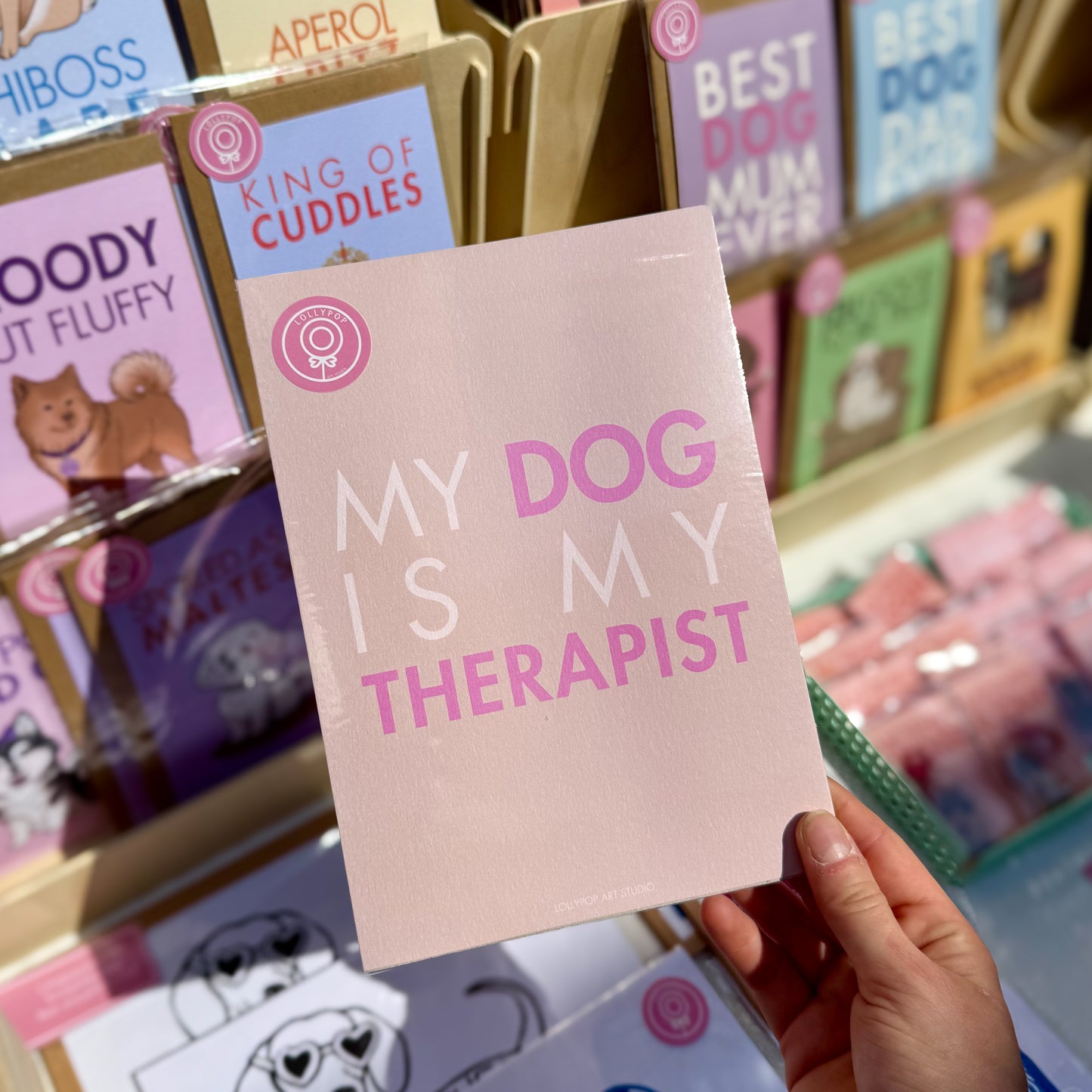 Affiche A5 My dog is my therapist
