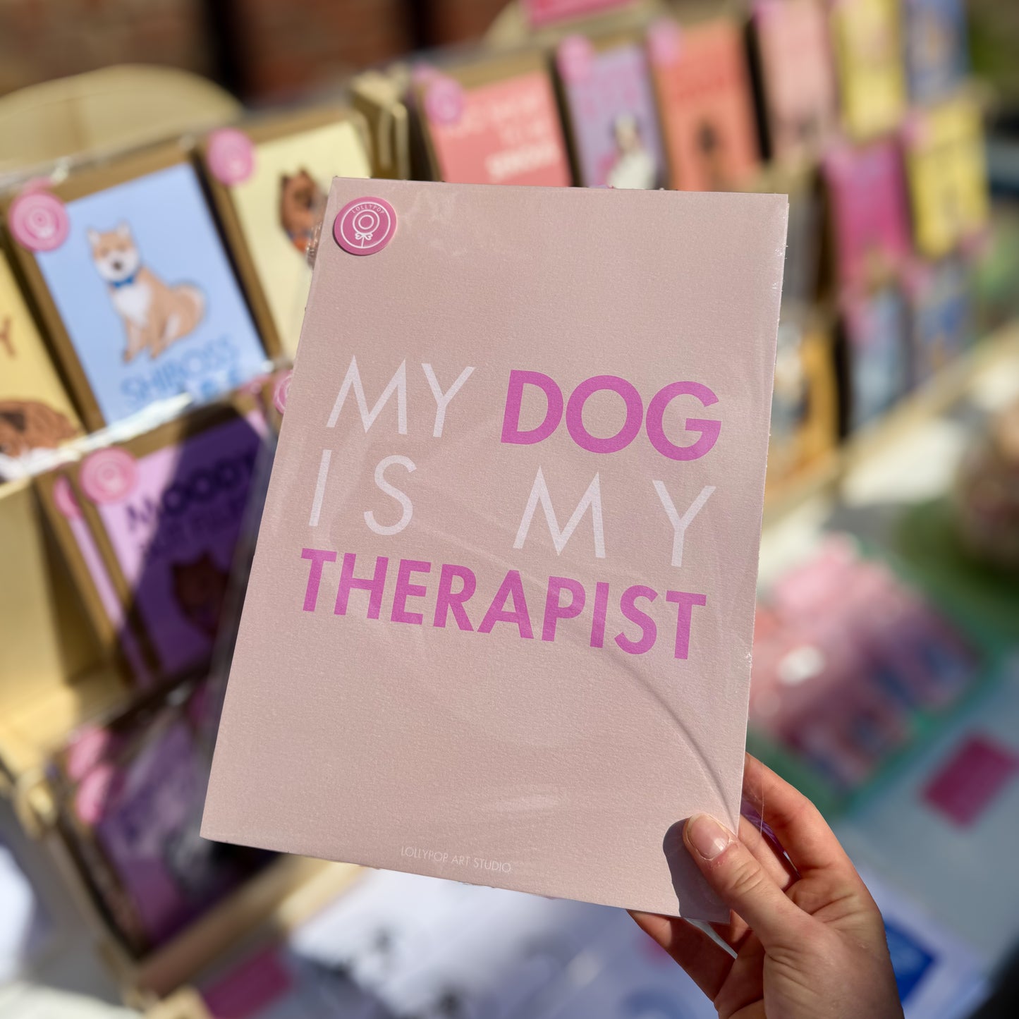 Affiche A4 My dog is my therapist