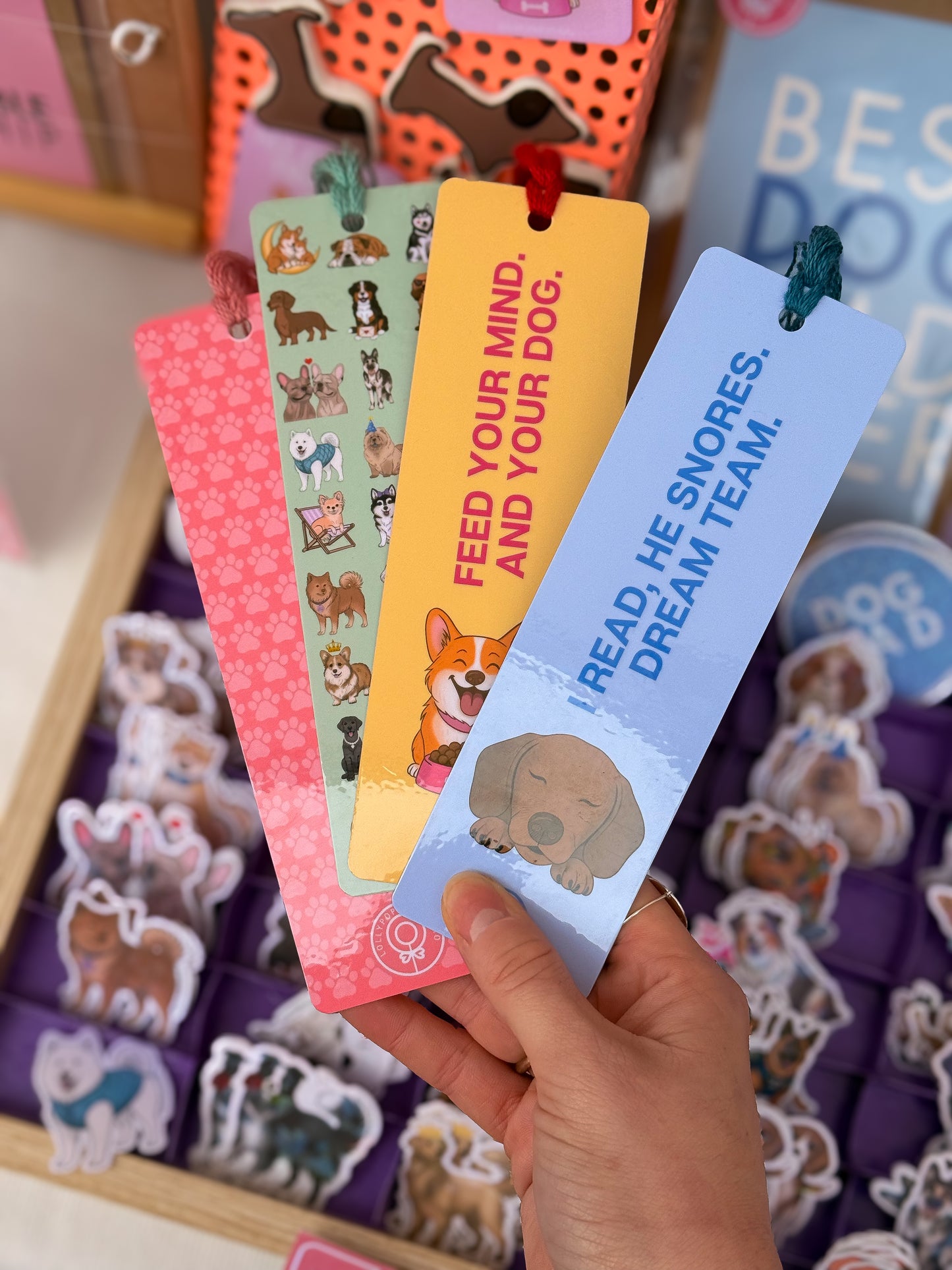 Carte pompon FEED YOUR MIND AND YOUR DOG