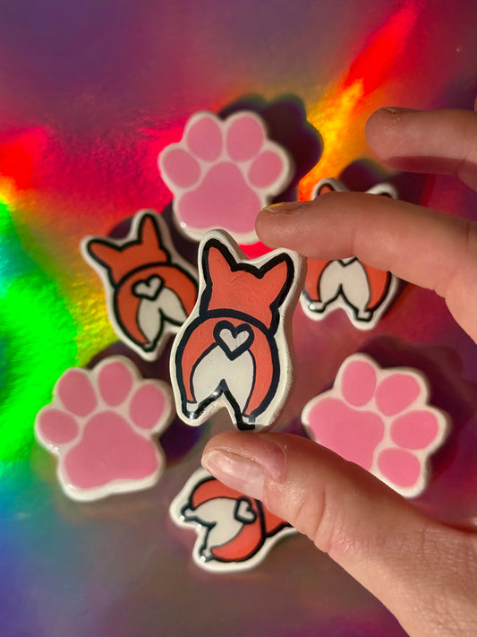 Magnet argile corgi booty