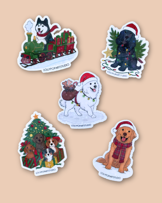 Pack stickers WOUFMAS DOGGIES