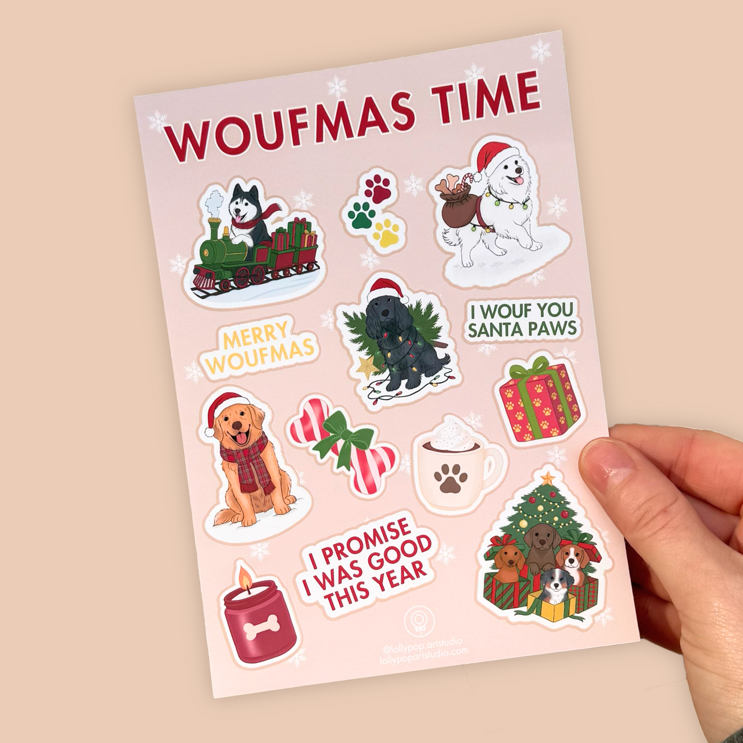 Planche stickers WOUFMAS TIME