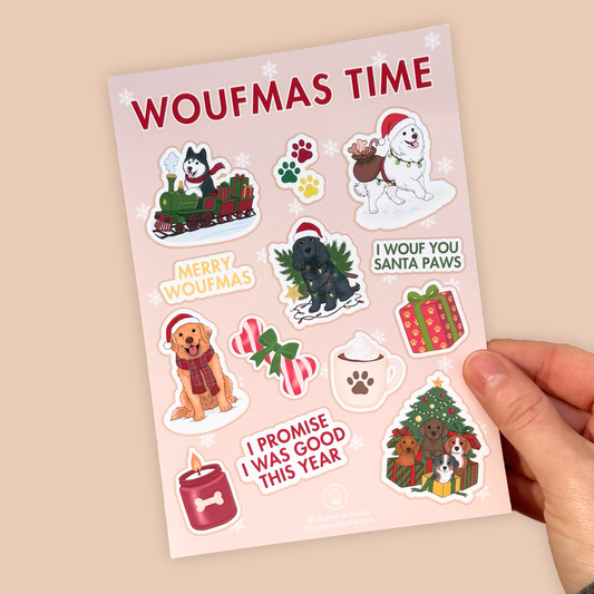 Planche stickers WOUFMAS TIME