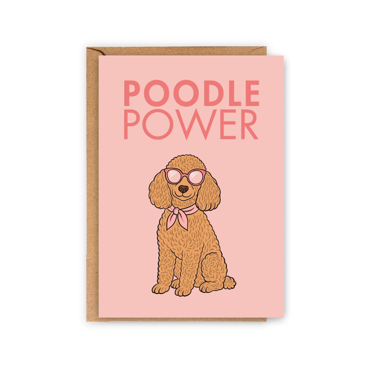 Carte Poodle power - Caniche
