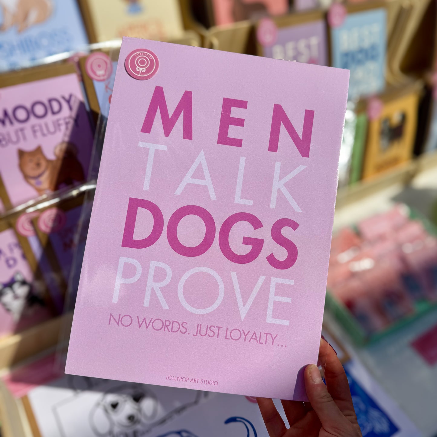 Affiche A4 Men Talk Dogs Prove
