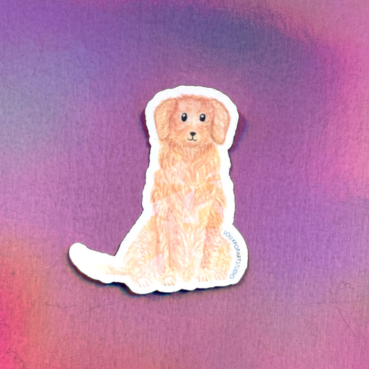 Sticker aquarelle goldie