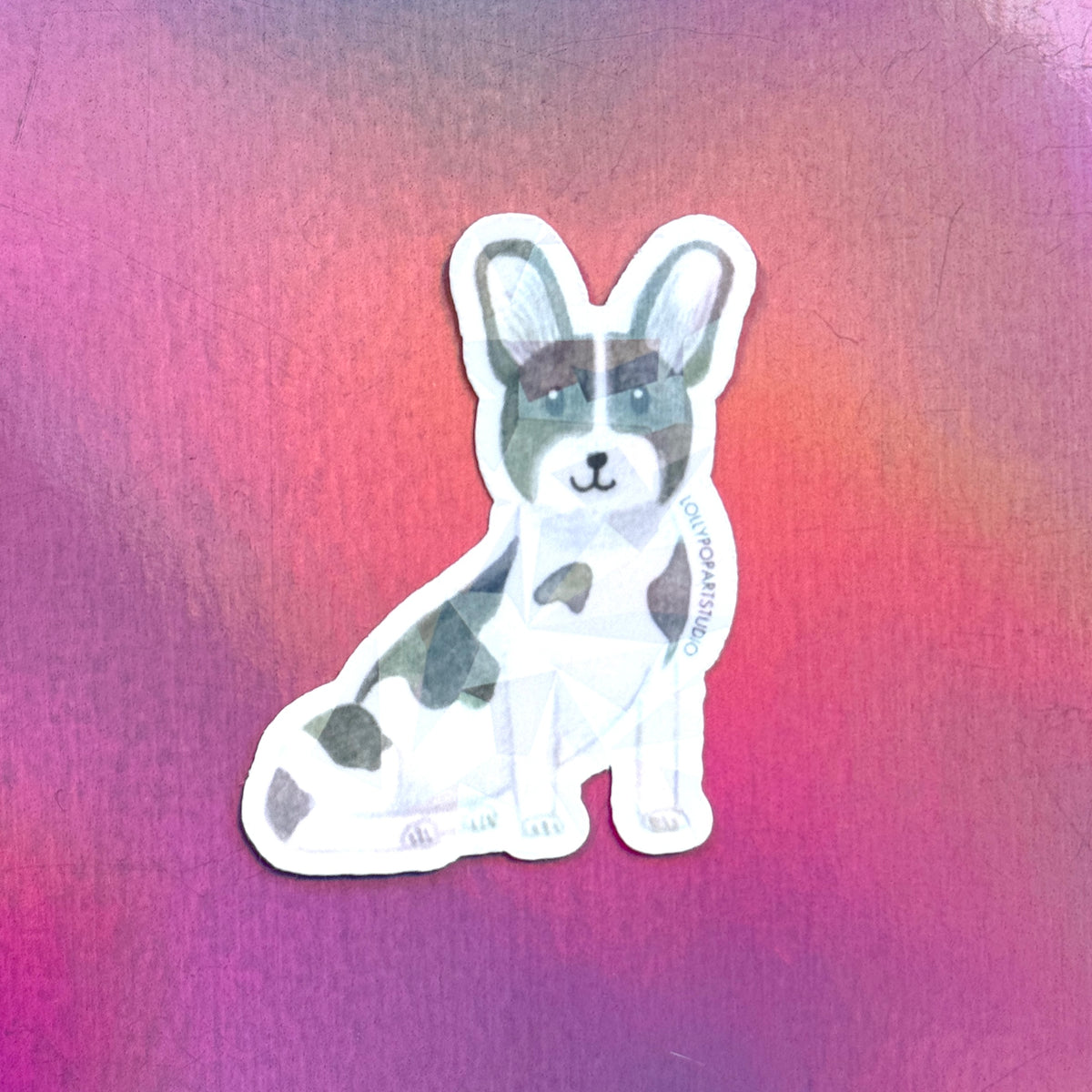 Sticker aquarelle frenchie