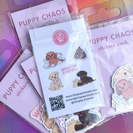 PACK STICKERS PUPPY CHAOS