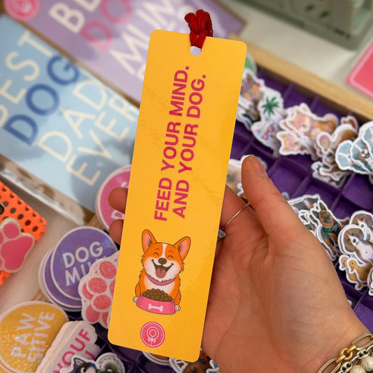 Carte pompon FEED YOUR MIND AND YOUR DOG