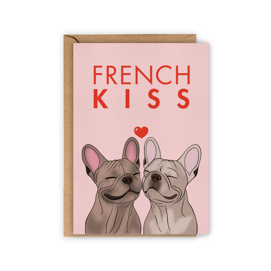 Carte French Kiss - Bouledogue Français